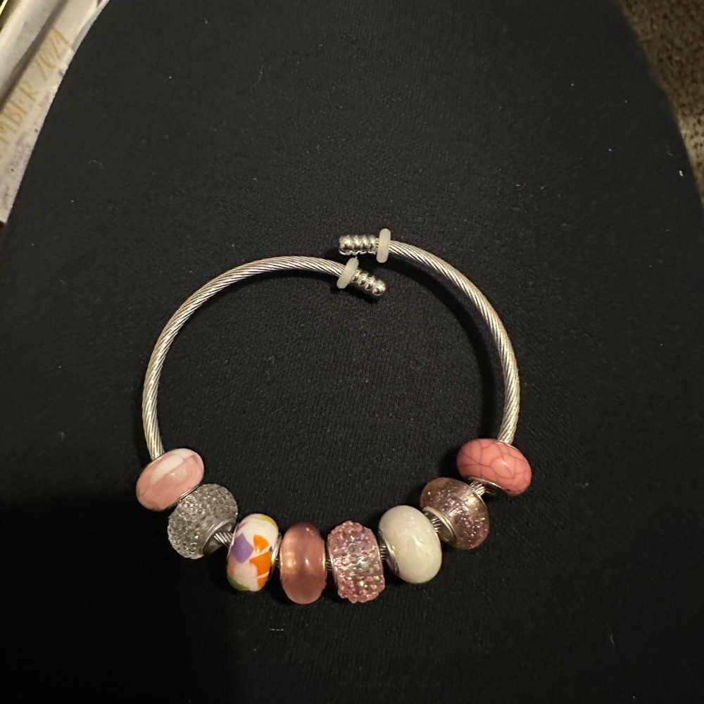 Silver charm bracelet